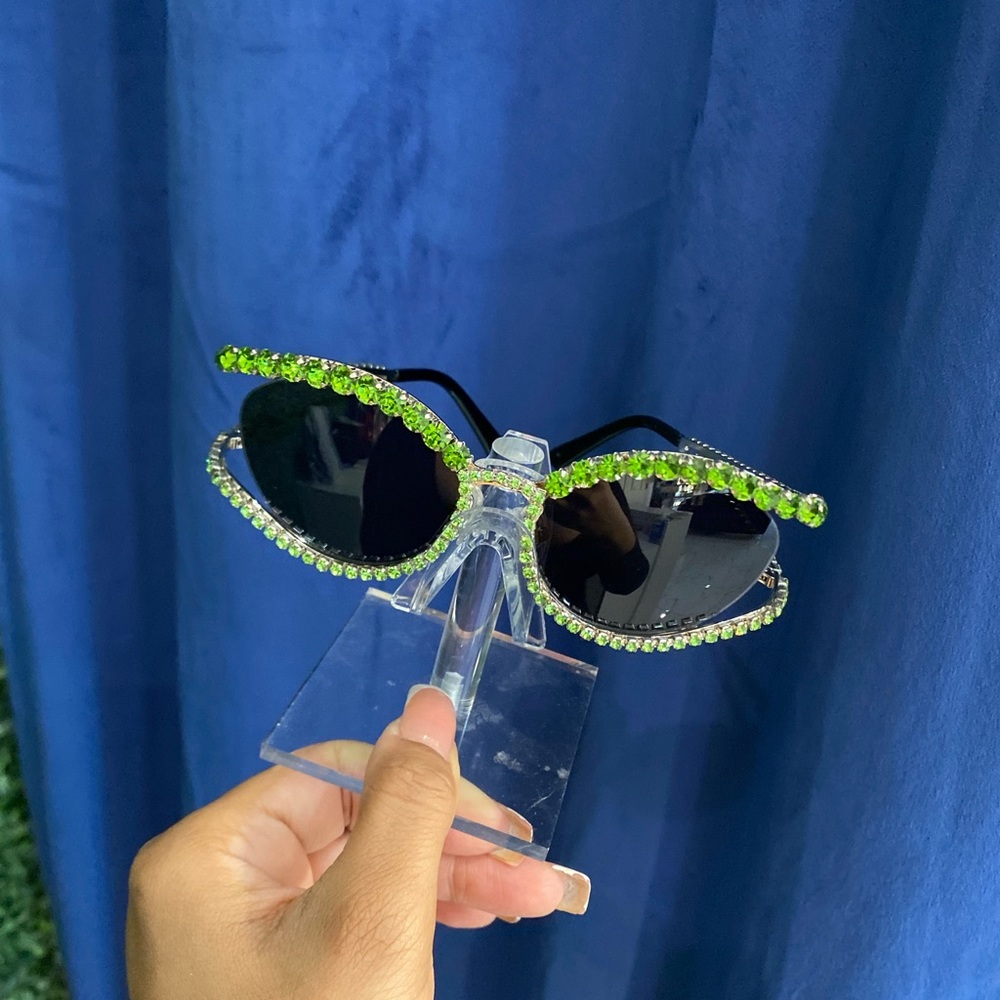 Green Diamond Studded Shades